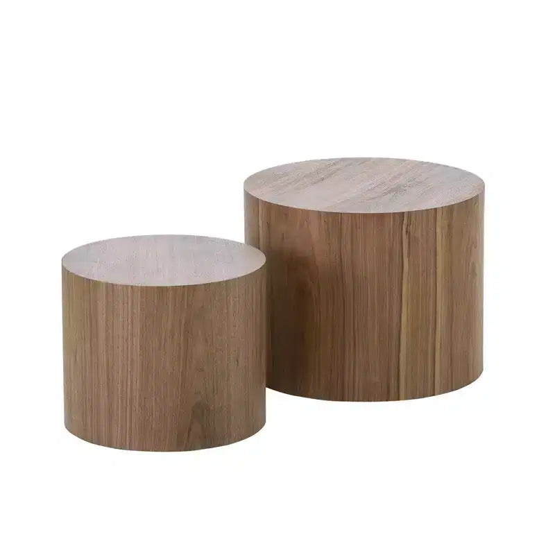 2-teiliges rundes Couchtisch-Set, keine Montage erforderlich, für Wohnzimmer, Büro und Schlafzimmer