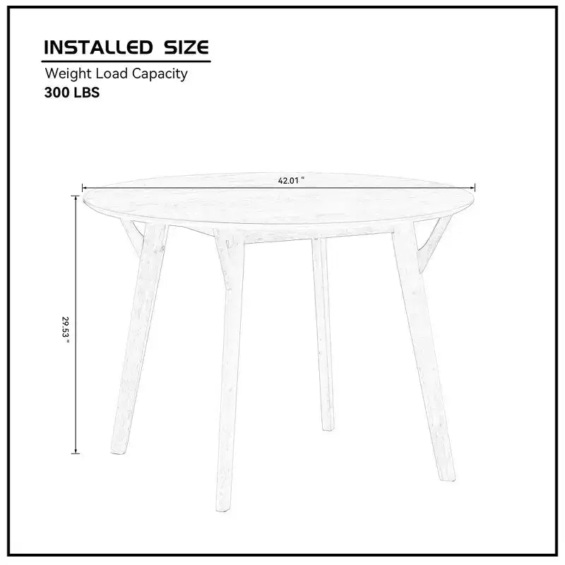 Mesa de comedor moderna que ahorra espacio, de 42IN, para 2-4 personas, mesa redonda para cocina, sala de estar y comedor