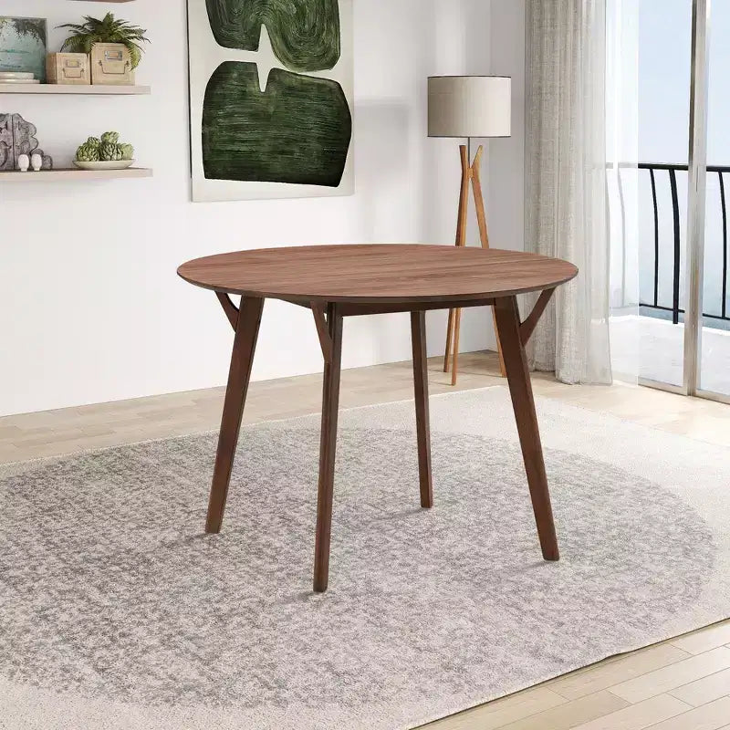 Moderner, platzsparender Esstisch, 42 Zoll, für 2-4 Personen, runder Tisch für Küche, Wohn- und Esszimmer