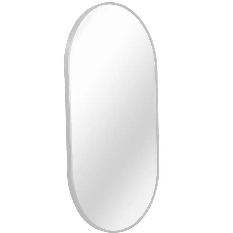 Minimalistischer ovaler Badezimmerspiegel mit Aluminiumrahmen, Hängespiegel, Wandspiegel für Badezimmer, Wohnzimmer und Schlafzimmer