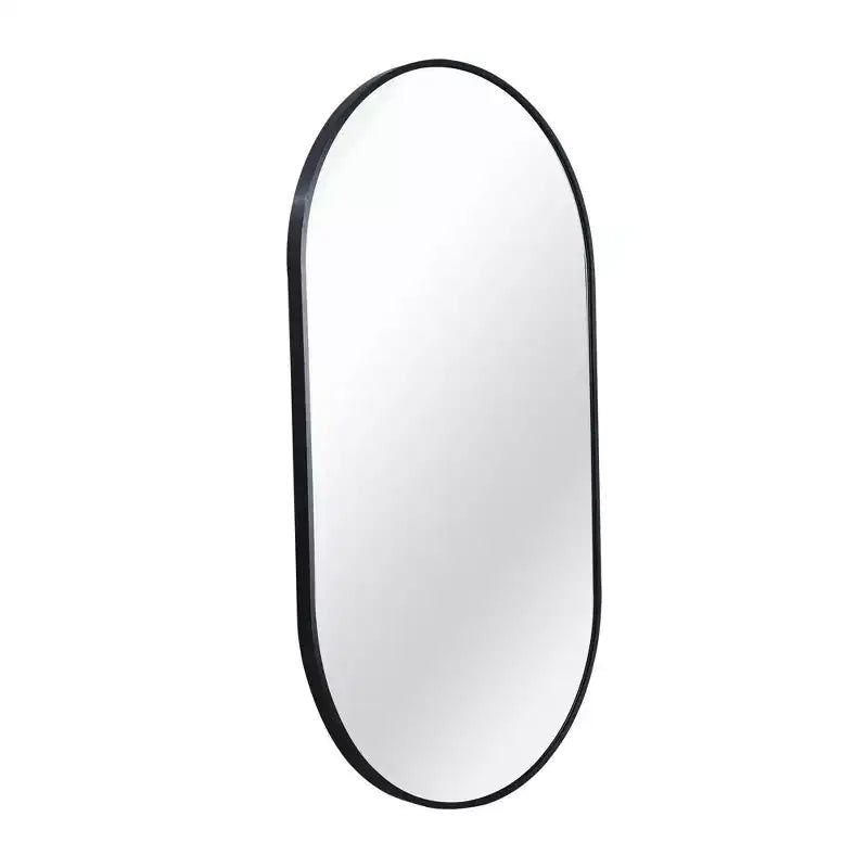 Minimalistischer ovaler Badezimmerspiegel mit Aluminiumrahmen, Hängespiegel, Wandspiegel für Badezimmer, Wohnzimmer und Schlafzimmer