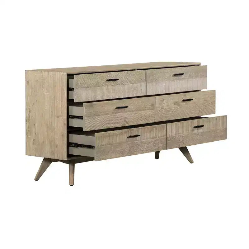 Kommode mit 6 Schubladen im Mid-Century-Modern-Stil