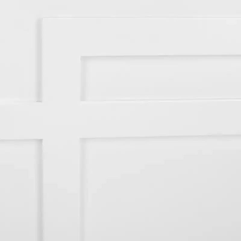 Klassischer minimalistischer Stil, Nachttisch mit 2 Schubladen, Weiß/Gold