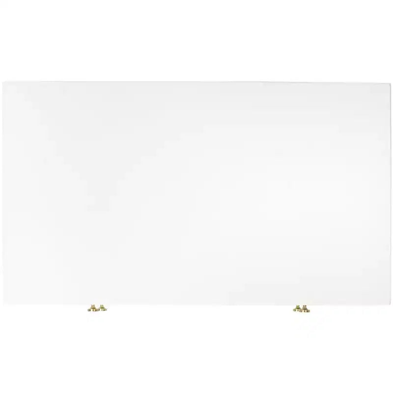Klassischer minimalistischer Stil, Nachttisch mit 2 Schubladen, Weiß/Gold