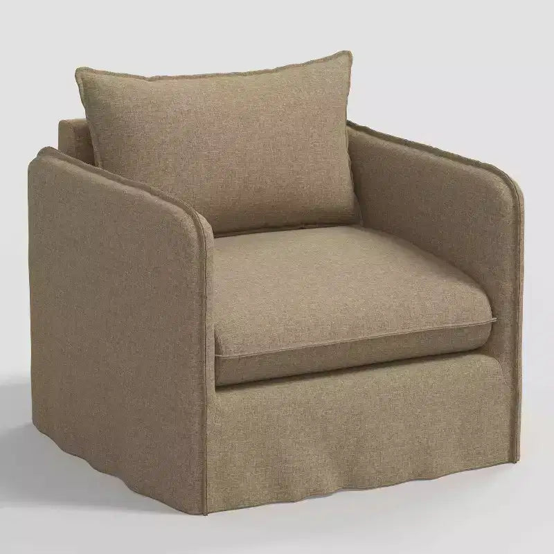 Fauteuil lounge décontracté avec coutures françaises