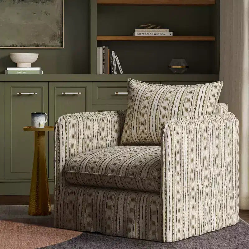 Fauteuil lounge décontracté avec coutures françaises