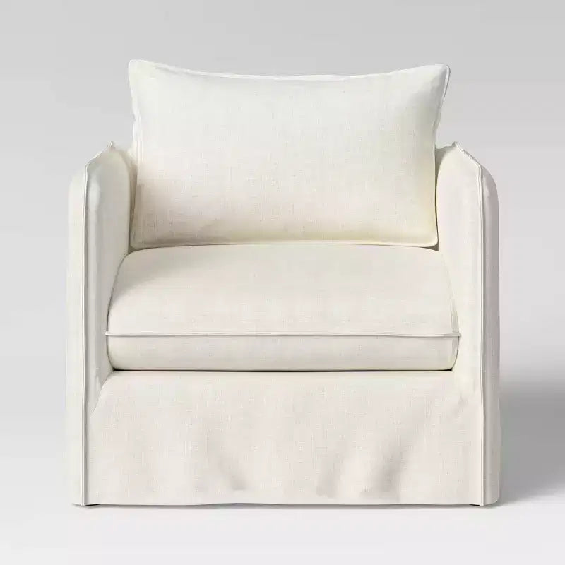 Fauteuil lounge décontracté avec coutures françaises