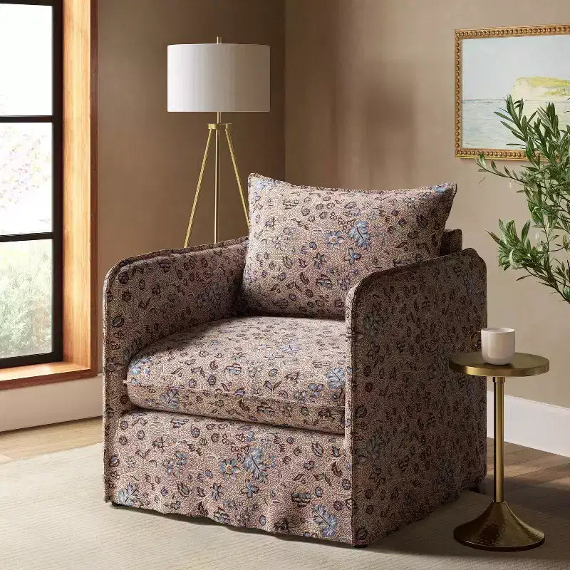 Fauteuil lounge décontracté avec coutures françaises