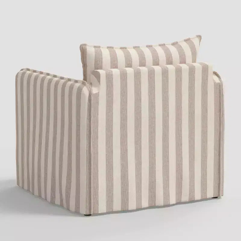 Fauteuil lounge décontracté avec coutures françaises