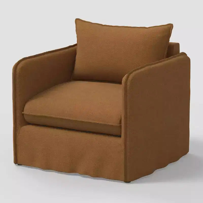 Fauteuil lounge décontracté avec coutures françaises