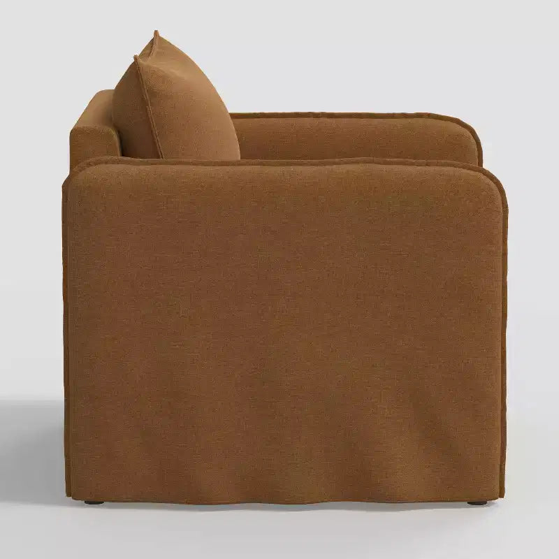 Fauteuil lounge décontracté avec coutures françaises