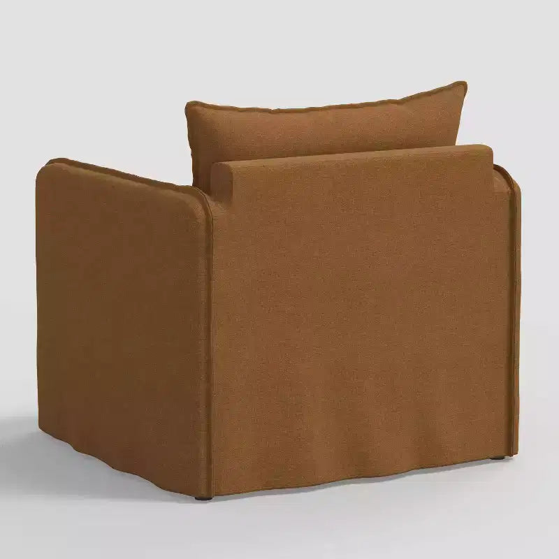 Fauteuil lounge décontracté avec coutures françaises