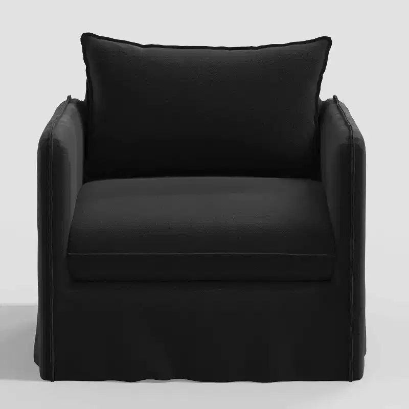 Fauteuil lounge décontracté avec coutures françaises