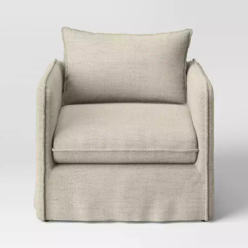 Fauteuil lounge décontracté avec coutures françaises