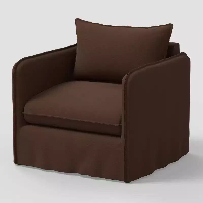 Fauteuil lounge décontracté avec coutures françaises