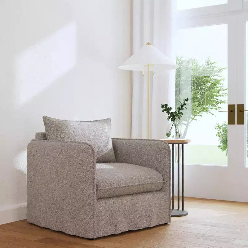 Fauteuil lounge décontracté avec coutures françaises