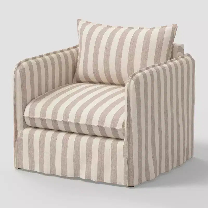 Fauteuil lounge décontracté avec coutures françaises