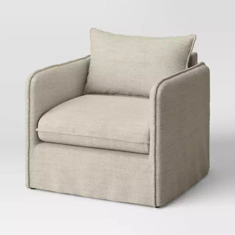 Fauteuil lounge décontracté avec coutures françaises