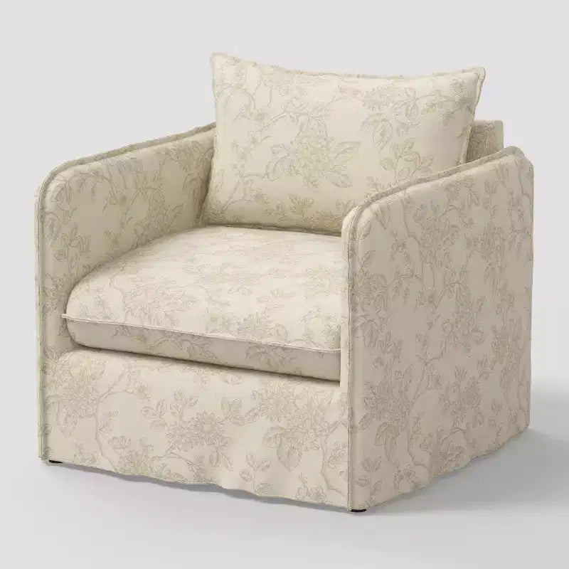 Fauteuil lounge décontracté avec coutures françaises