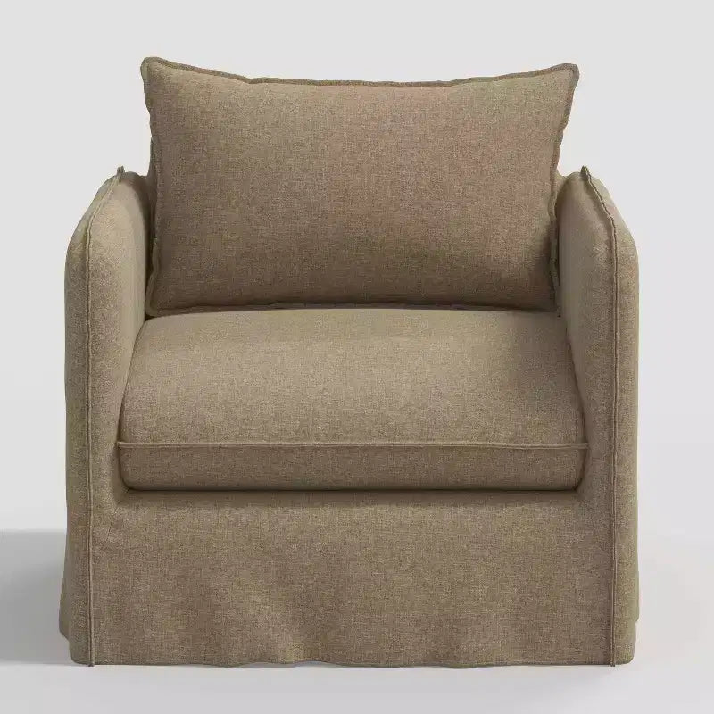 Fauteuil lounge décontracté avec coutures françaises