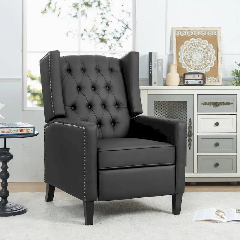 Wide Manual Wing Chair Recliner - 34.45 x 27.16 x 40.55