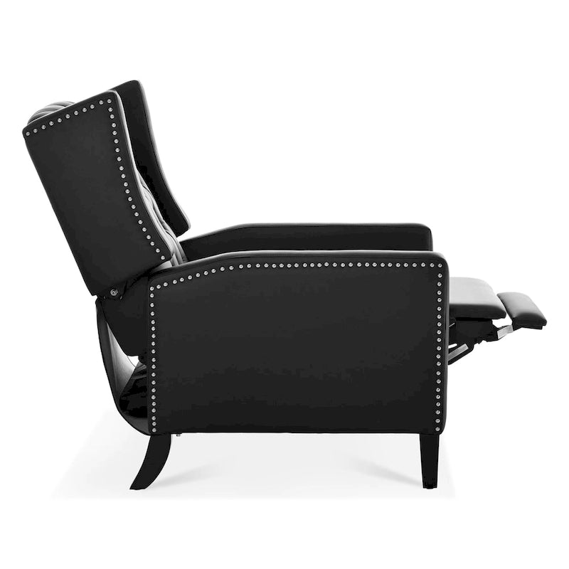 Sillón reclinable manual con respaldo alado y ancho - 34.45 x 27.16 x 40.55