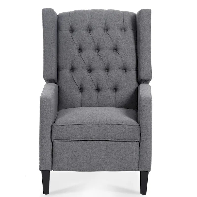 Sillón reclinable manual con respaldo alado y ancho - 34.45 x 27.16 x 40.55