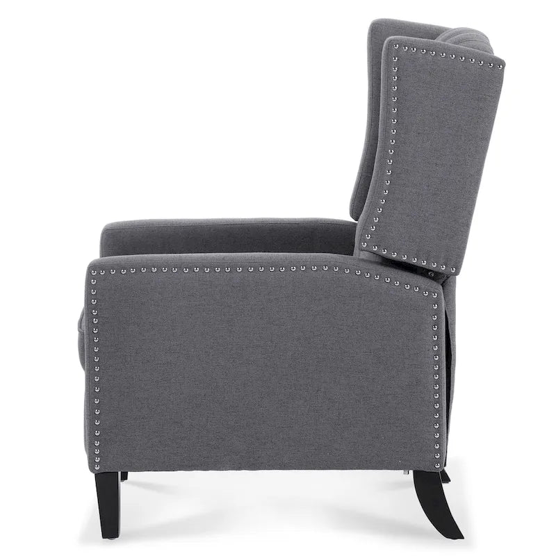 Sillón reclinable manual con respaldo alado y ancho - 34.45 x 27.16 x 40.55