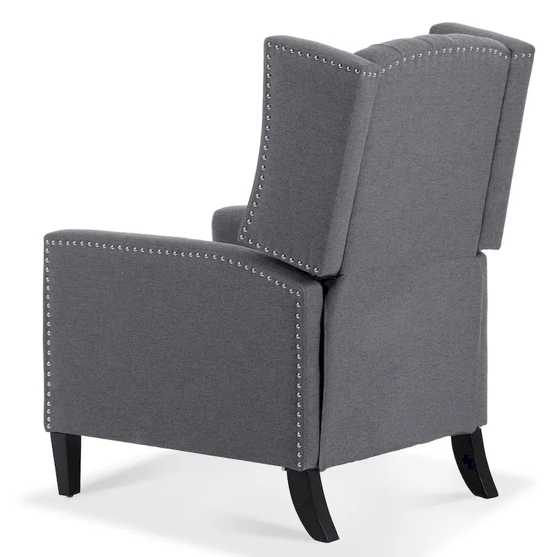 Sillón reclinable manual con respaldo alado y ancho - 34.45 x 27.16 x 40.55