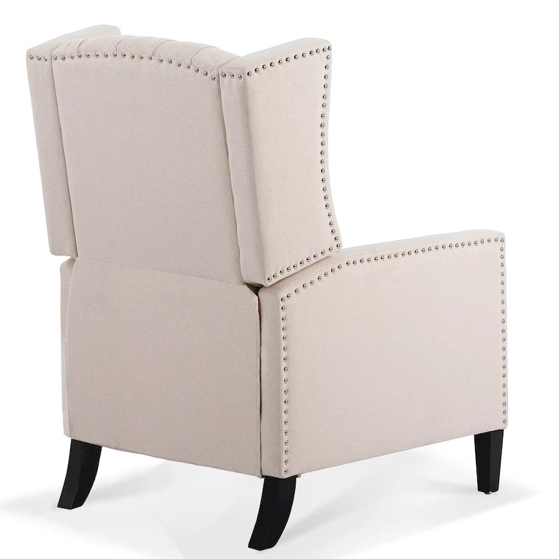 Sillón reclinable manual con respaldo alado y ancho - 34.45 x 27.16 x 40.55