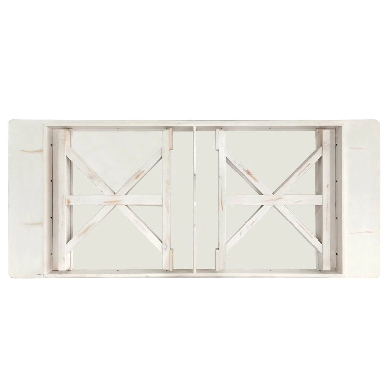 Rechteckiger, rustikaler Esstisch aus massivem Kiefernholz, antik, klappbar, 8' x 40