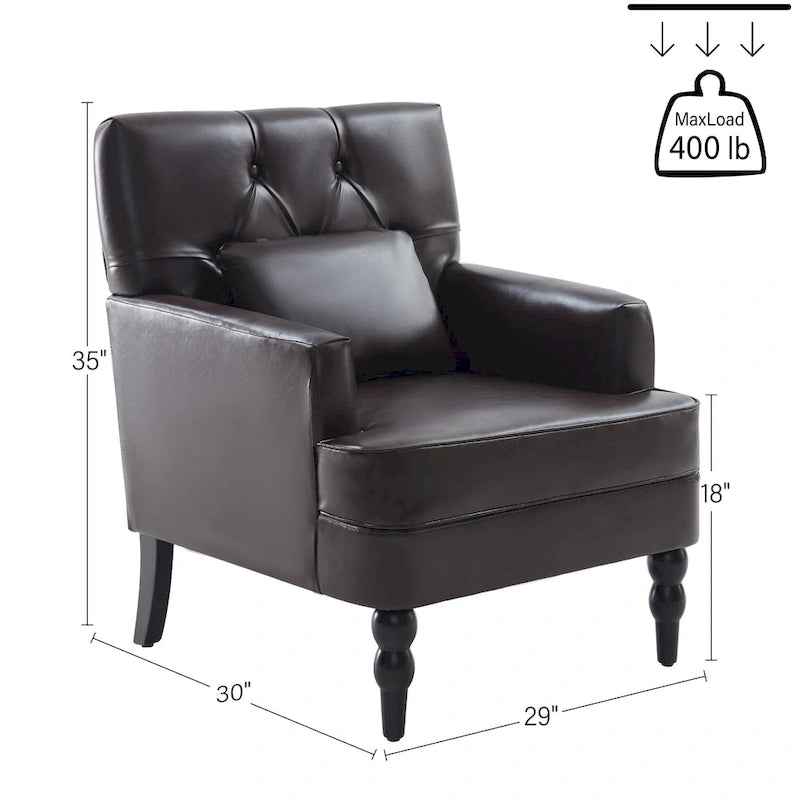 Lot de 2 fauteuils rembourrés avec accoudoirs, capitonnage à boutons et coussin lombaire, beige/gris/bleu clair