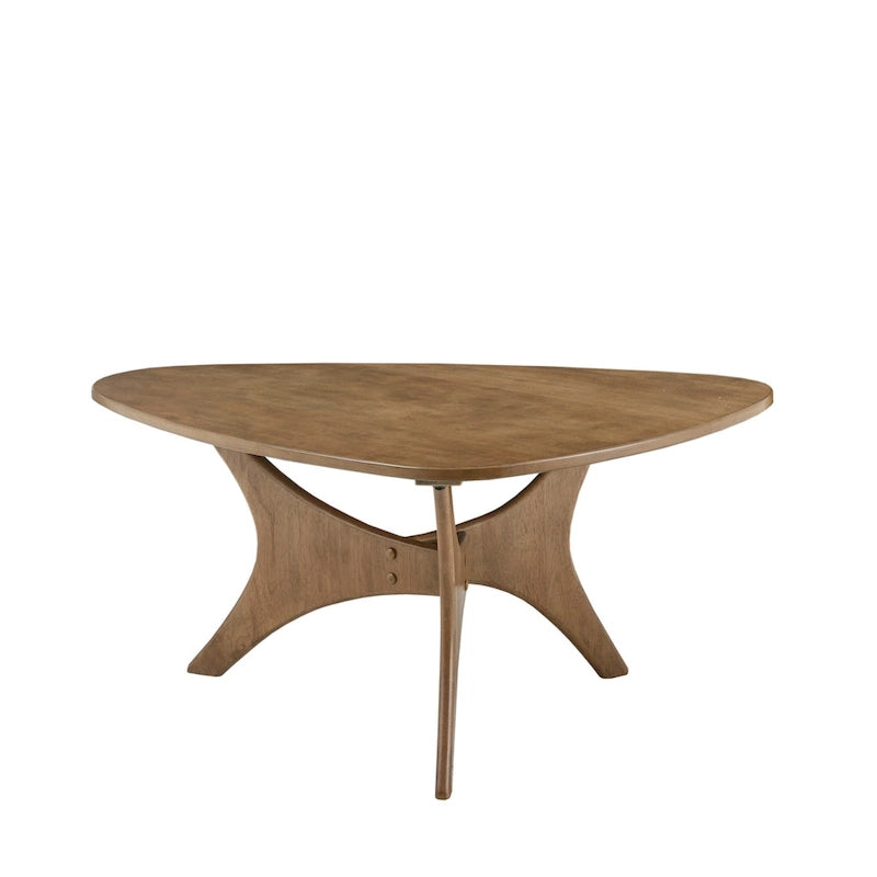 Mesa de centro triangular de madera de estilo desgastado