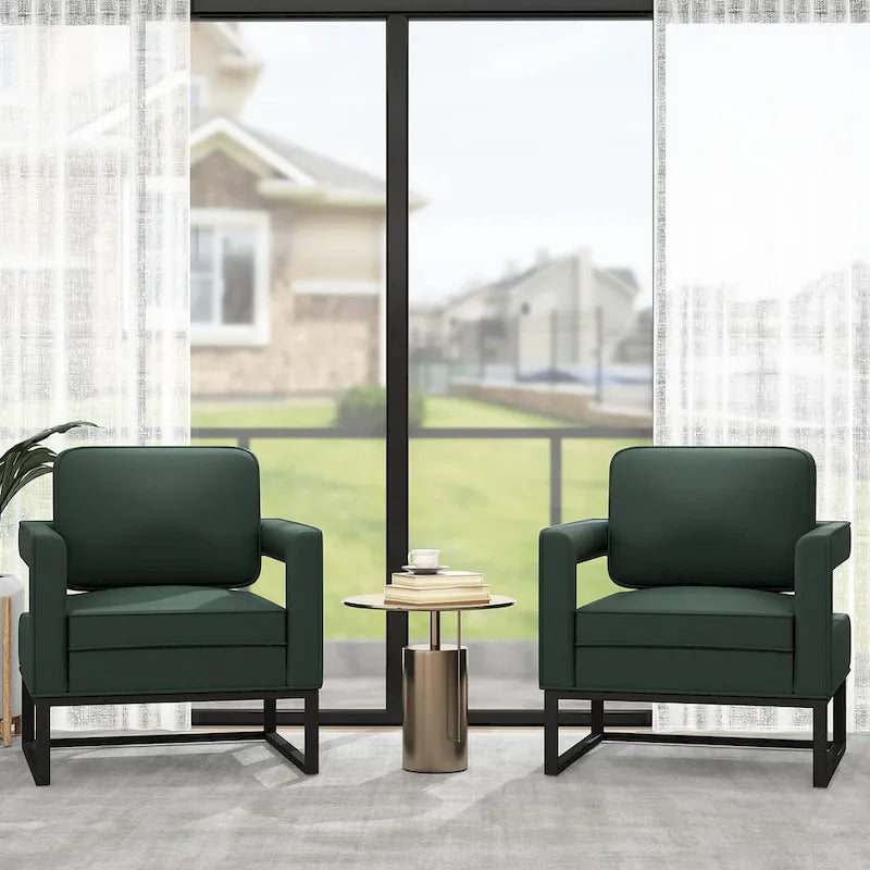 Moderner Akzentsessel mit Armlehnen, Wohnzimmerstuhl im Mid-Century-Stil, gepolsterter Loungesessel