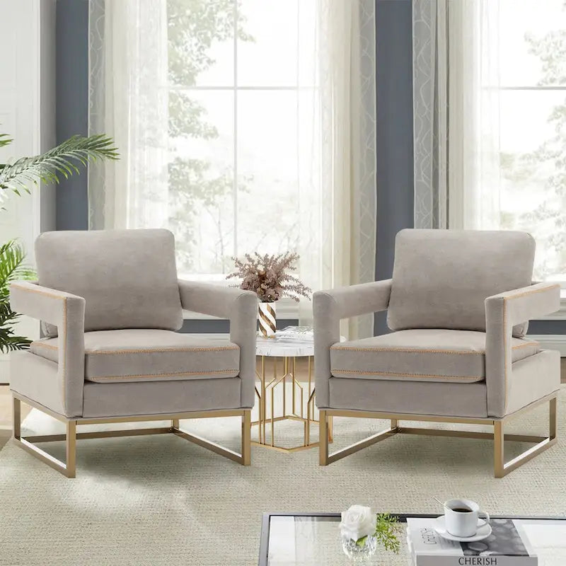 Moderner Akzentsessel mit Armlehnen, Wohnzimmerstuhl im Mid-Century-Stil, gepolsterter Loungesessel