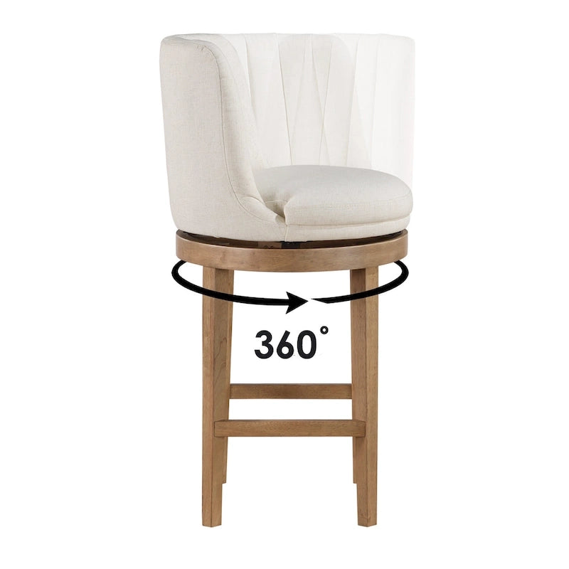 Lot de 2 tabourets de bar pivotants de style classique minimaliste
