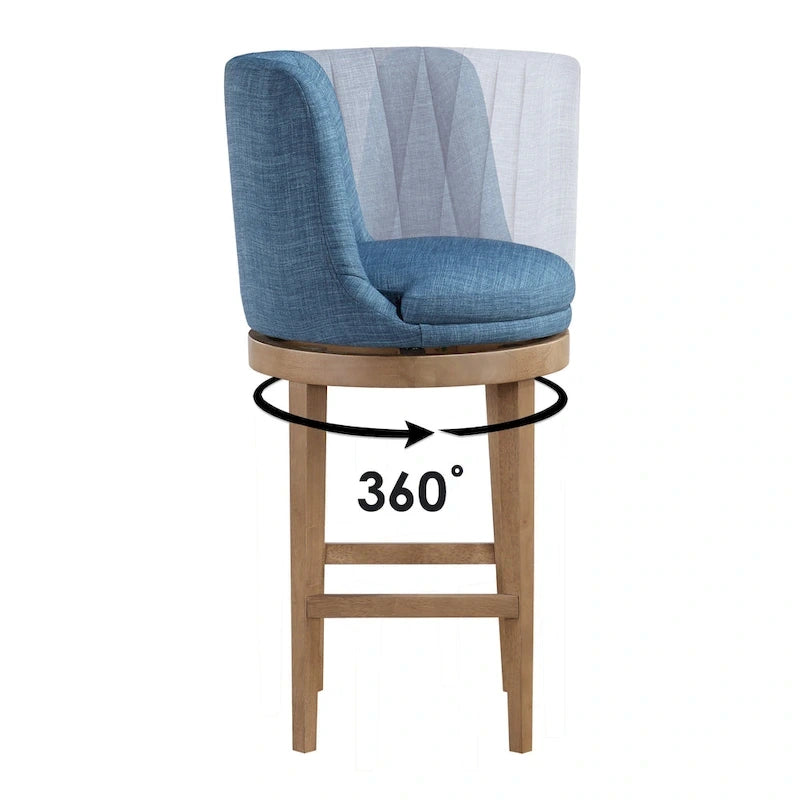 Lot de 2 tabourets de bar pivotants de style classique minimaliste