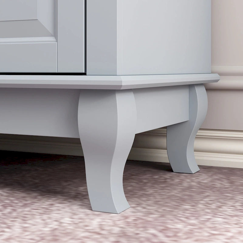 Cómoda de 9 cajones con patas de madera maciza, cómoda con consola lacada