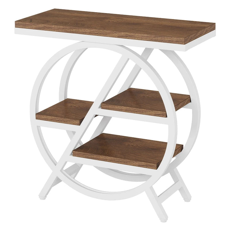 Table d’appoint à 3 niveaux avec rangement pour le salon