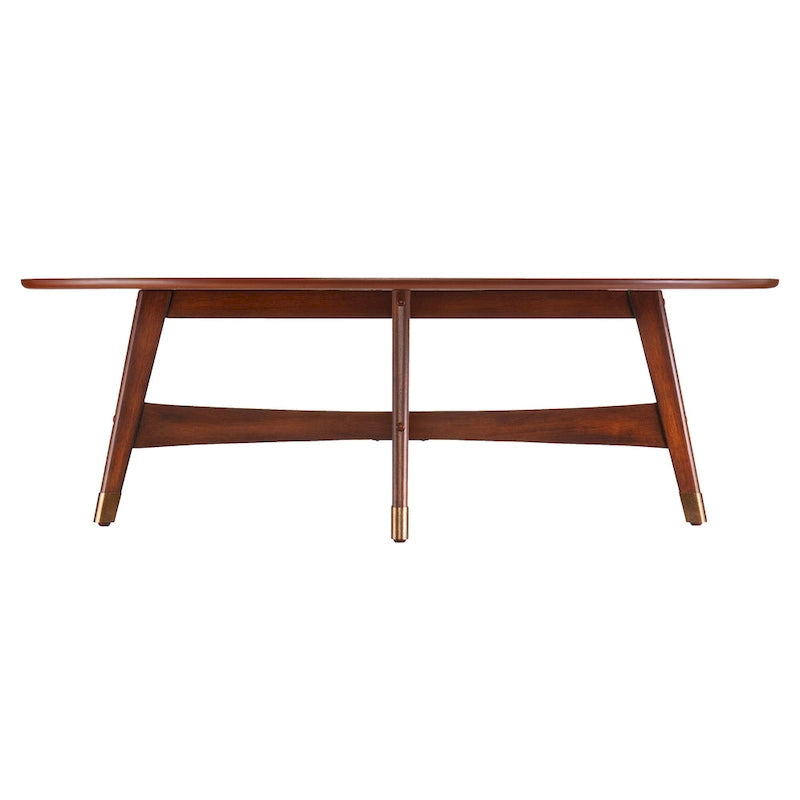 Ovaler Couchtisch aus Holz im Mid-Century-Modern-Stil