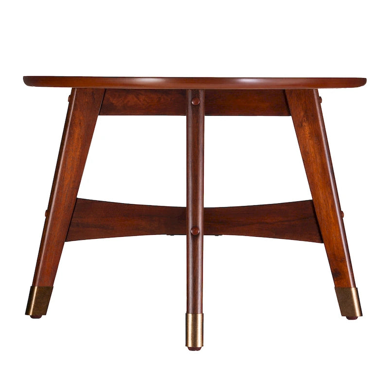 Ovaler Couchtisch aus Holz im Mid-Century-Modern-Stil