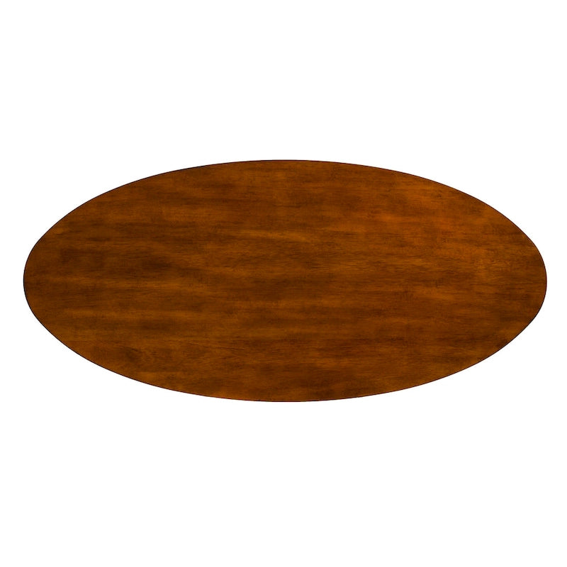 Ovaler Couchtisch aus Holz im Mid-Century-Modern-Stil