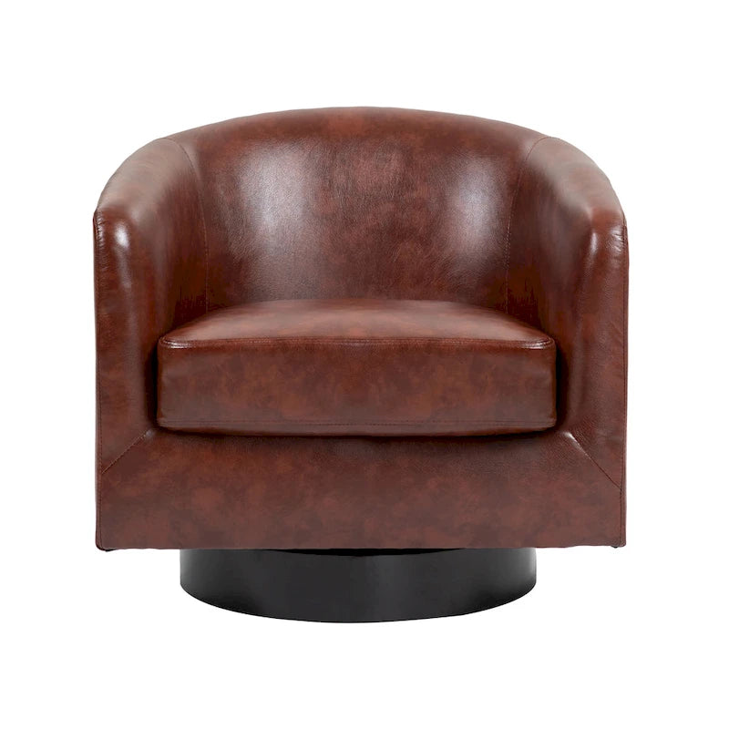 Juego de 2 sillas decorativas de tela giratorias 360, sillones tipo barril