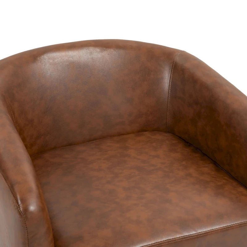 Juego de 2 sillas decorativas de tela giratorias 360, sillones tipo barril