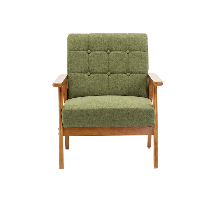 Akzentstuhl aus Massivholz im Mid-Century-Modern-Stil für Wohnzimmer, Schlafzimmer oder Studio