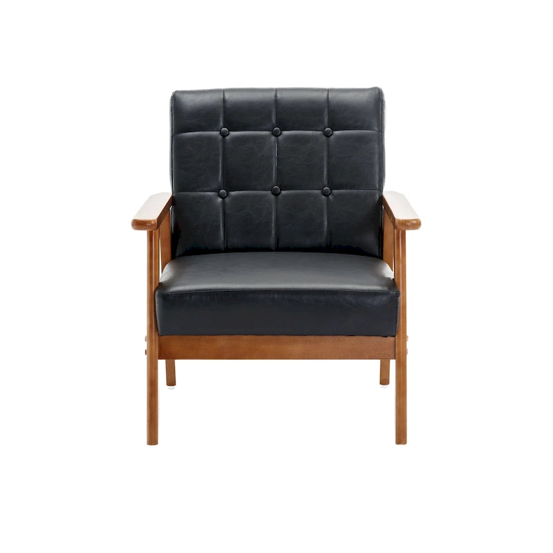 Akzentstuhl aus Massivholz im Mid-Century-Modern-Stil für Wohnzimmer, Schlafzimmer oder Studio