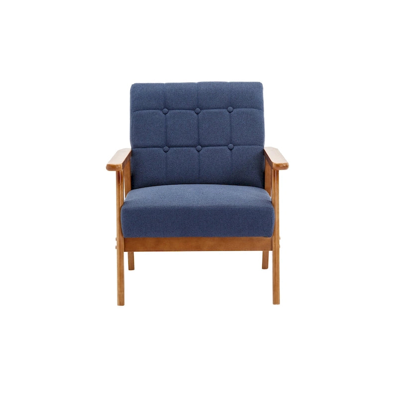 Akzentstuhl aus Massivholz im Mid-Century-Modern-Stil für Wohnzimmer, Schlafzimmer oder Studio
