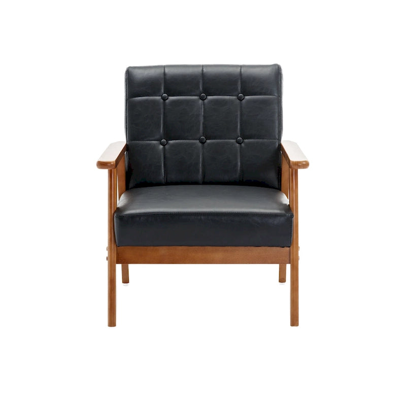 Akzentstuhl aus Massivholz im Mid-Century-Modern-Stil für Wohnzimmer, Schlafzimmer oder Studio