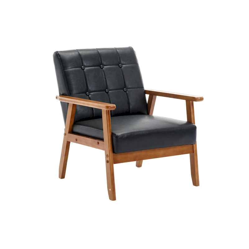 Akzentstuhl aus Massivholz im Mid-Century-Modern-Stil für Wohnzimmer, Schlafzimmer oder Studio