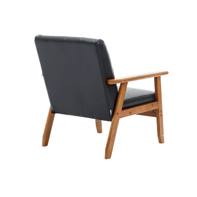 Akzentstuhl aus Massivholz im Mid-Century-Modern-Stil für Wohnzimmer, Schlafzimmer oder Studio